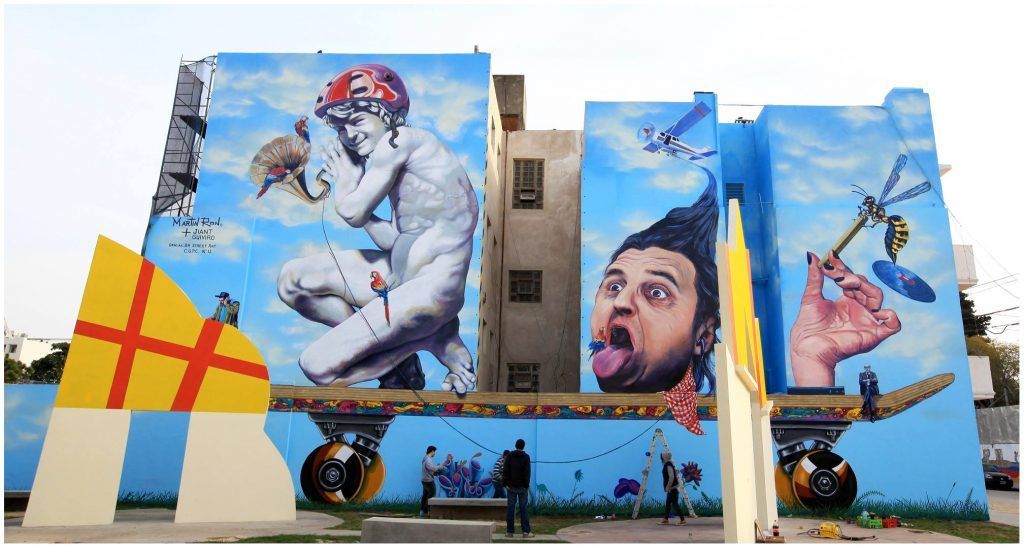 Mural Villa Urquiza Cuento de los Loros