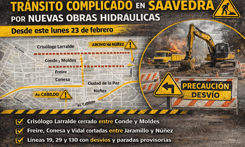 Saavedra: cambios en el tránsito y recorridos de colectivos por obras ...